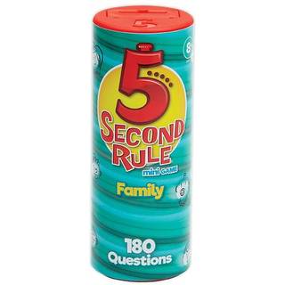 5 Anden regel Game Family Edition (Mini Tube) - Enkelt spørgsmålskortspil til familie sjov fest Børn rejsespil Nat & sleepovers - Tænk hurtigt og