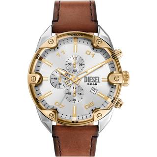 Diesel DZ4665 Spiked Chronograph Brown Strap Watch - W11298