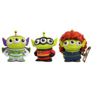 Pixar Alien Remix-karakter Figur 3-Pack 3-tommer Mr. Incredible fra The Incredibles Buzz Lightyear fra Toy Story og Merida fra Brave Retro Fun Pi