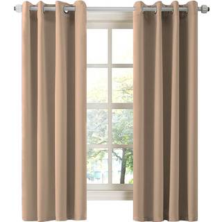 La Palma Termisk isoleret blackout -m?rkere Grommet Stue Gardiner Vinduesgardiner til sovev?relse 2 paneler i 1 s?t