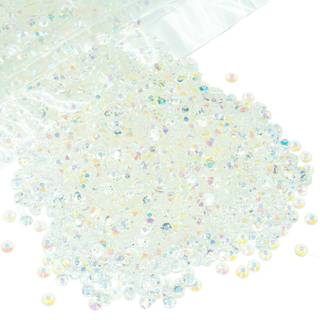 qiipii 5000 STK 4mm Transparent AB Resin Rhinestones til Crafting Clear White AB Flatback Jelly Rhinestones Bulk SS16 Non-Hotfix Stones Diamanter