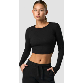 Recharge Cropped Long Sleeve Wmn Black