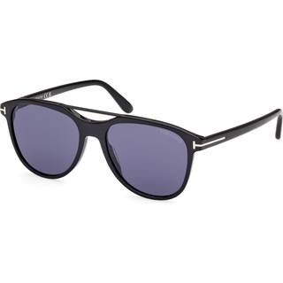 TOM FORD Mand FT1098 DAMIAN-02 01V Solbriller Acetat Sort Blå Pilot Normal