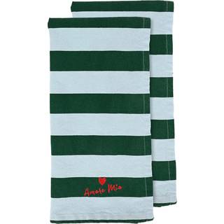 Byon Love viskestykke 50x70 cm 2-pak Grøn-lyseblå