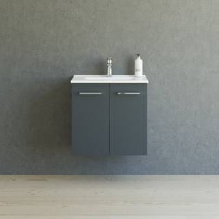 Dansani Mido mini møbelpakke 61 cm 2 låger, vask, grå mat