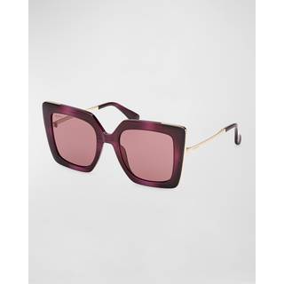 Max Mara Kvinde MM0051 DESIGN4 83W Solbriller Injiceret Violet Blå Cat Eye Normal