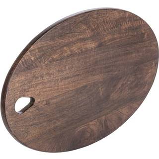 Kreativ co-op oval træ charcuterie håndtag grå ost/skærebræt