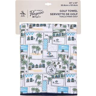 Original Penguin Tropical Postcard Waffle Towel