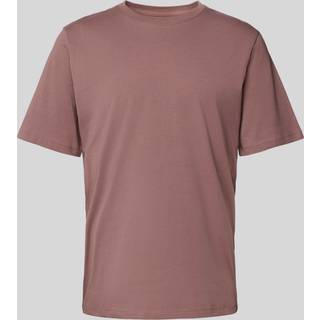 Ensfarvet O-hals T-shirt