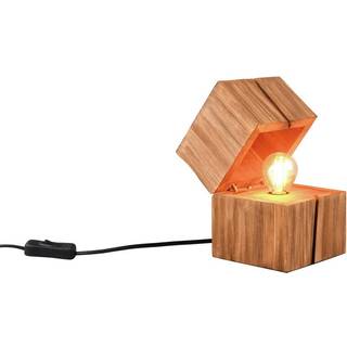 Treasure bordlampe, naturlig finish, træ, hængslet