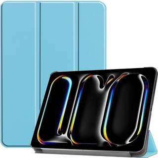 EIDERWOOD iPad Pro 11" (2024) Tri-Fold Læder Flip Cover - Lyseblå
