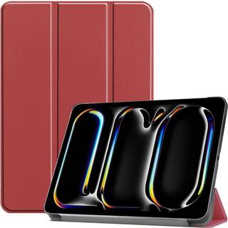 EIDERWOOD iPad Pro 11" (2024) Tri-Fold Læder Flip Cover - Vinrød