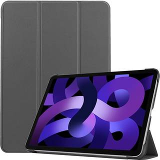 EIDERWOOD iPad Air 11" (2025 / 2024) Litchi Tri-Fold Læder Flip Cover - Grå