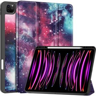 EIDERWOOD iPad Air 13" (2025 / 2024) Tri-Fold Kunstlæder Flip Cover m. Vågeblus Funktion - Galakse