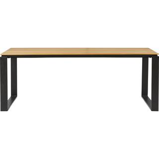 Martinus havebord 100x210cm sort,teak dekor.