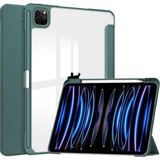 EIDERWOOD iPad Pro 11 (2024) Hybrid Flip Cover m. Pen Holder - Grøn & Gennemsigtig