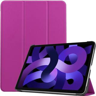 EIDERWOOD iPad Air 11" (2025 / 2024) Litchi Tri-Fold Læder Flip Cover - Lilla
