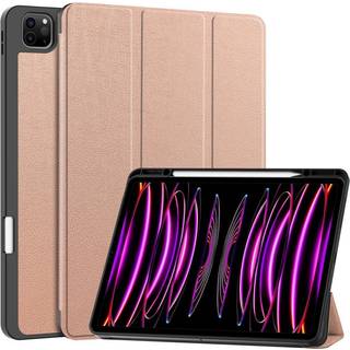 EIDERWOOD iPad Air 13" (2025 / 2024) Tri-Fold Kunst Læder Flip Cover m. Apple Pencil Holder - Rose Gold