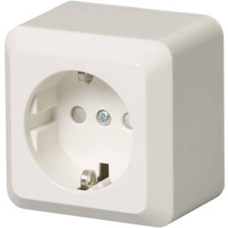 Ocean Schuko Stikkontakt Hvid Fix-Pro