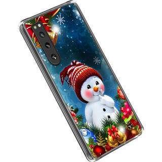 Sony Xperia 5 IV TPU Plast Julecover - Sød Snemand