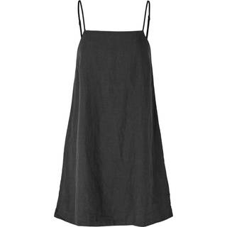 Selected Femme - Sort - Slflinnie Short Linen Strap Dress B - EU 38