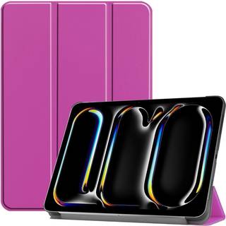 EIDERWOOD iPad Pro 11" (2024) Tri-Fold Læder Flip Cover - Lilla