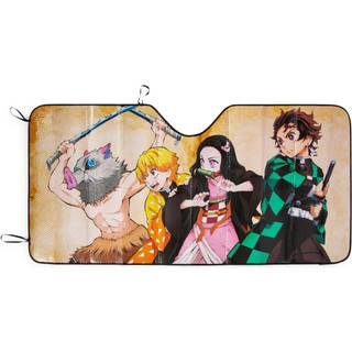 Demon Slayer -karakterer harmonika Sunshade for Car Windshield | 64 x 32 tommer