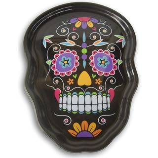 D? En de los Muertos Day of the Dead Melamine Sugar Skull behandler bakke - 10,5 tommer x 14,5 tommer