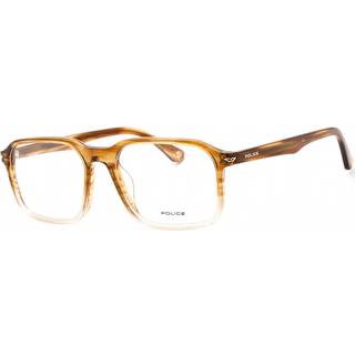 Police VPLG74M 0918 53 Briller Mænd Brun - Gradient Brown Grey Horn - 53mm