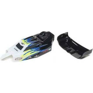 Losi - LOS210020 - Body and Wing, Black/White: Mini-B