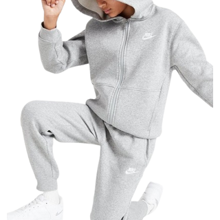 Nike Club Fleece Full Zip Tracksuit Junior, Dark Grey Heather - 10-12Y