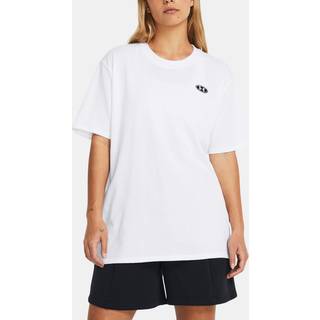 Under Armour Heavyweight Embroidered Patch Women's Boyfriend Oversized Short Sleeve White / Black XL