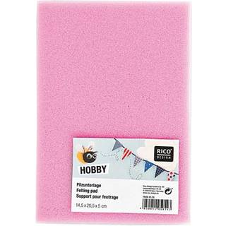 Filz-Unterlage 20,5x14,5x5cm Schaumstoff - Pink