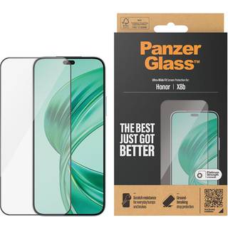 Honor X8b PanzerGlass Ultra Wide Fit Skærmbeskyttelsesglas - Platinum Strength - Sort Kant
