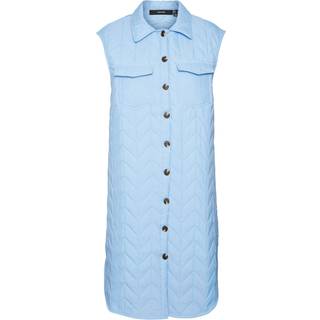 Magda Lang Quilted Vest - Hydrangea - Dame - XL - Vero Moda