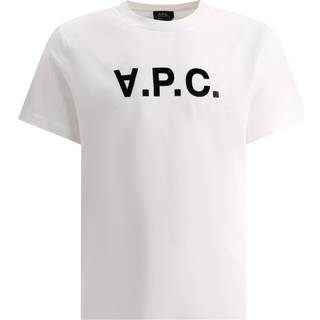 A. P.C. A. P.C. White Large Logo Standard T-Shirt