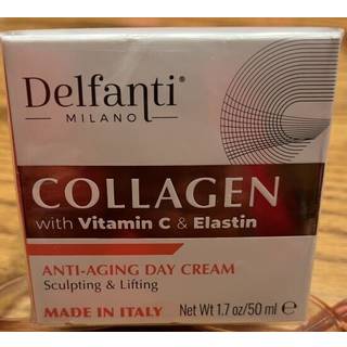 Delfanti-Milano kollagen med vitamin C & elastin skulptur og l?ftning af anti-aging dag fl?de ansigt og nakke fugtighedscreme lavet i Italien