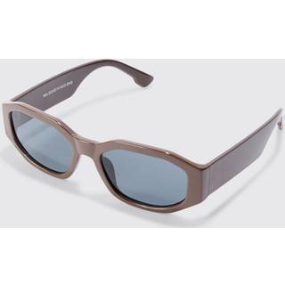 Mens Chunky Hexagonal Sunglasses In Black