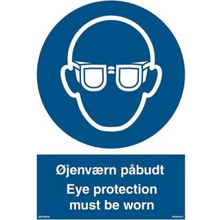 Øjenværn påbudt - Eye protection must be worn