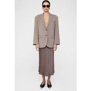 Bar Silk Skirt - Iron Xl