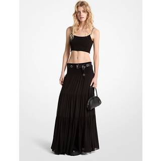 Michael Kors - Sort - Smocked Maxi Skirt - Medium