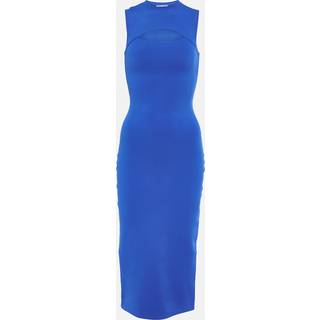 Victoria Beckham Slash Front crÃªpe midi dress - blue - XXS