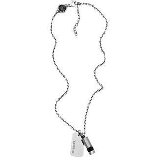 Diesel Double Dog Tag Stainless Steel Pendant Men's Necklace DX1156040