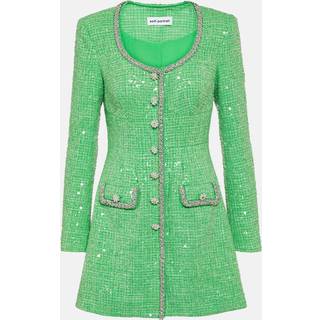 Self-Portrait Sequined bouclÃ© minidress - green - XXS