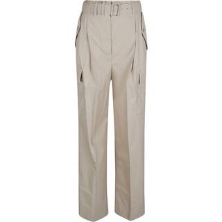 Prada High-rise wide-leg cotton-blend cargo pants - beige - XXS