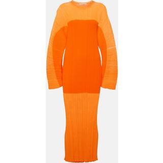 Stella McCartney PlissÃ© midi dress - orange - M