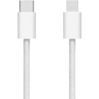 Linocell Flettet USB-C til Lightning-kabel - Hvid 0,5 m