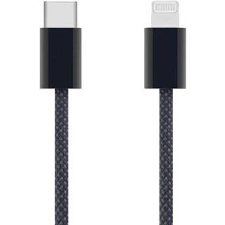 Linocell Flettet USB-C til Lightning-kabel - Sort 2 m