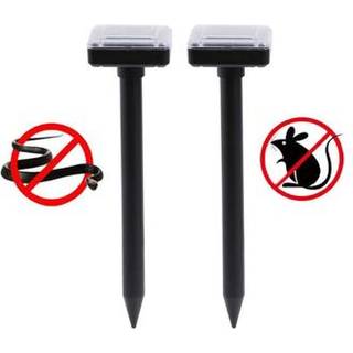 Solcelledrevet ultralyds rottemus kat hundeskræller haveafskrækkende skadedyrsbekæmpelse - 2 stk.