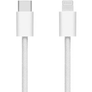 Linocell Flettet USB-C til Lightning-kabel - Hvid 1 m